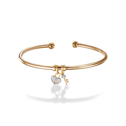 Браслет из красного золота с бриллиантами