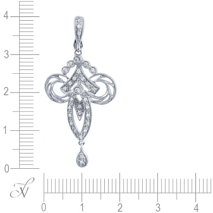 Подвеска из белого золота с бриллиантами