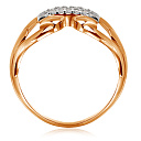 Кольцо из красного золота с фианитом