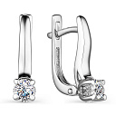 Серьги из белого золота с бриллиантами