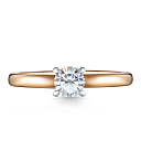 Кольцо из красного золота с фианитом