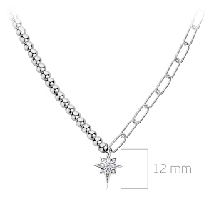 Колье из серебра с фианитом