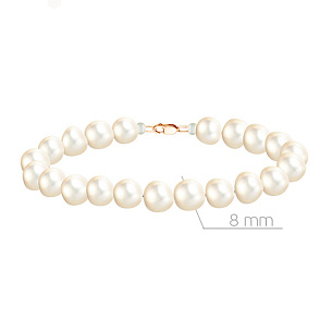 Бусы-Браслет из жемчуга с красным золотом