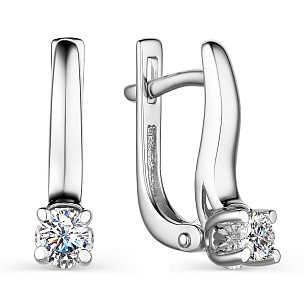 Серьги из белого золота с бриллиантами