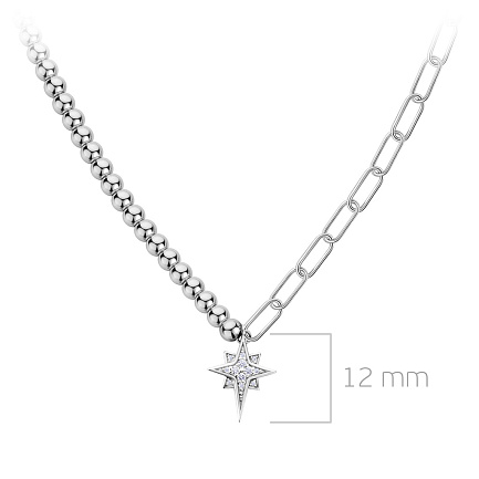 Колье из серебра с фианитом