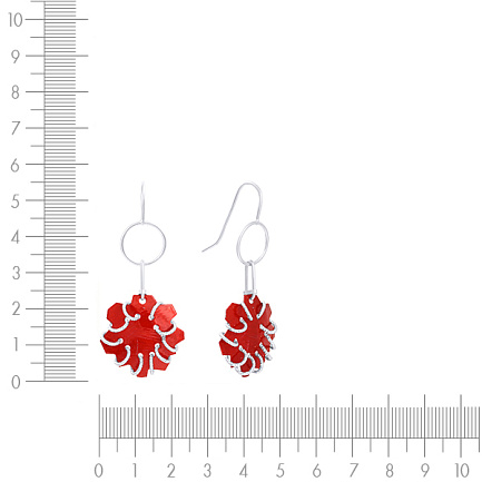 Серьги из серебра с эмалью