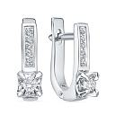 Серьги из белого золота с бриллиантами