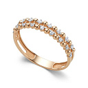 Кольцо из красного золота с бриллиантами