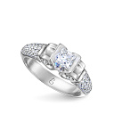 Кольцо из белого золота с бриллиантом