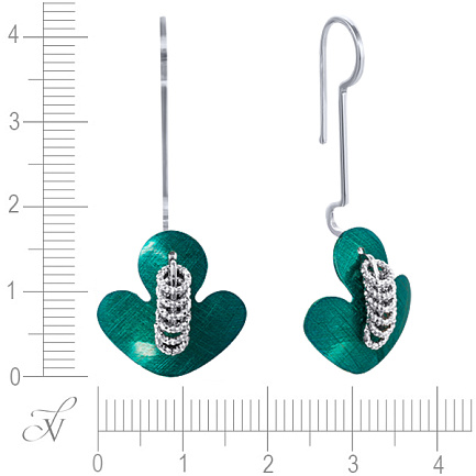 Серьги из серебра с эмалью