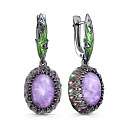 Серьги с английским замком из серебра