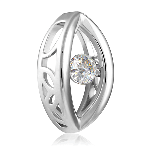 Подвеска из белого золота с бриллиантом