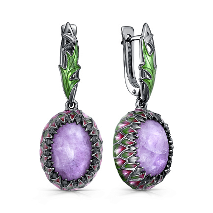 Серьги с английским замком из серебра