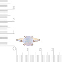 Кольцо из желтого золота с бриллиантами, опалом