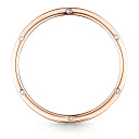 Кольцо обручальное из красного золота с бриллиантами