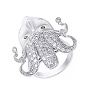 Кольцо из белого золота с бриллиантами