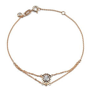 Браслет из красного золота с бриллиантами