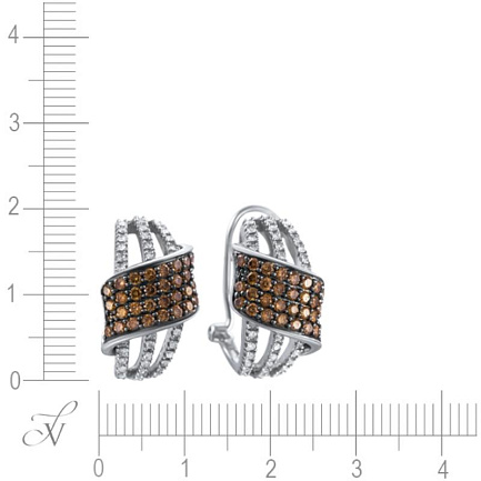 Серьги из белого золота с бриллиантами