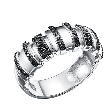 Кольцо из белого золота с бриллиантами