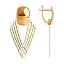 Серьги с английским замком из красного золота