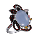 Кольцо из серебра с фианитом