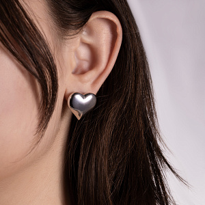 Серьги с английским замком из серебра