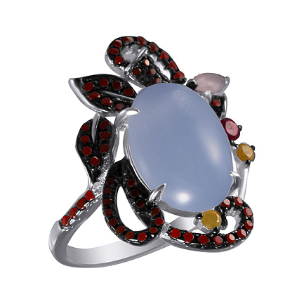 Кольцо из серебра с фианитом