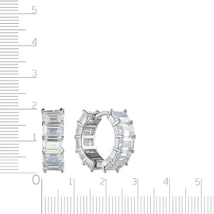 Серьги из серебра с цирконием