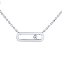 Колье из белого золота с бриллиантом