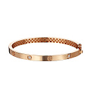 Браслет из красного золота с фианитами