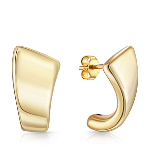 Пусеты из серебра с золочением