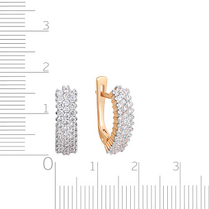 Серьги с английским замком из красного золота