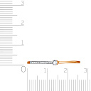 Кольцо из красного золота с фианитом