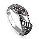 Кольцо из серебра с фианитами