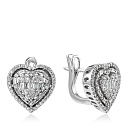 Серьги из белого золота с бриллиантами