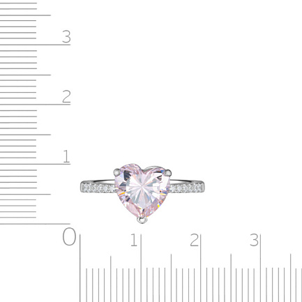 Кольцо из серебра с фианитом