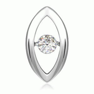 Подвеска из белого золота с бриллиантом