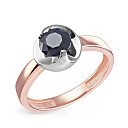 Кольцо из красного золота с сапфиром