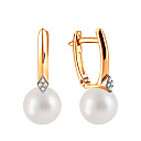 Серьги с английским замком из красного золота