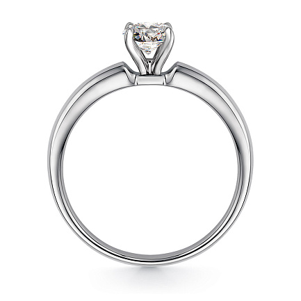 Кольцо из белого золота с бриллиантом