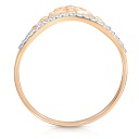 Кольцо из красного золота с фианитом