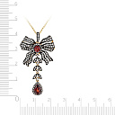 Колье из желтого золота с бриллиантами, гранатом