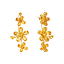 Серьги из желтого золота с цитринами