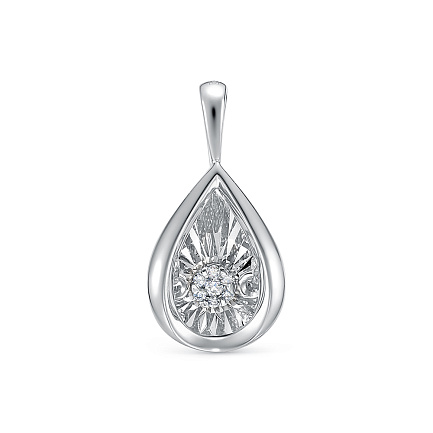 Подвеска из белого золота с бриллиантами