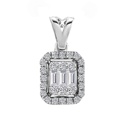 Подвеска из белого золота с бриллиантами