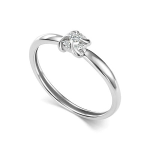 Кольцо из белого золота с бриллиантами