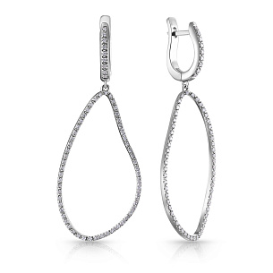 Серьги из белого золота с бриллиантами