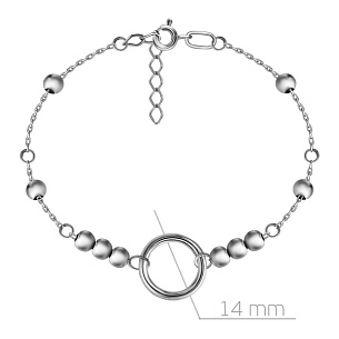 Браслет декоративный из серебра