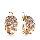 Серьги из красного золота с бриллиантами