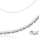 Браслет автомат из серебра, плетение якорное